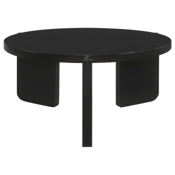 Diva Round Solid Wood Coffee Table Black