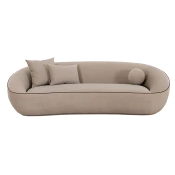 Lexy 98.5" Taupe Faux Mohair Sofa