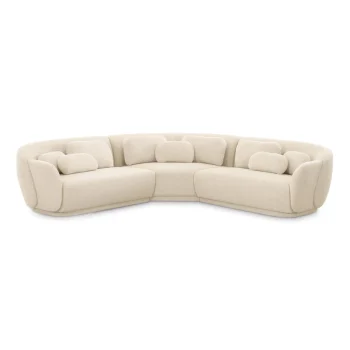 Linda 3-Piece Cream Boucle Modular L-Sectional