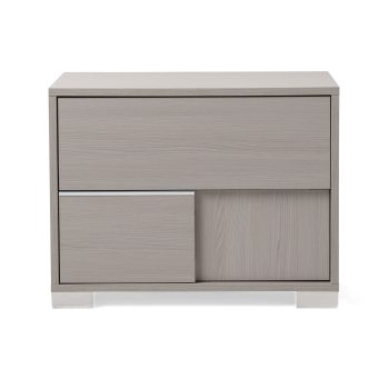 Ethy Italian Modern Grey Nightstand