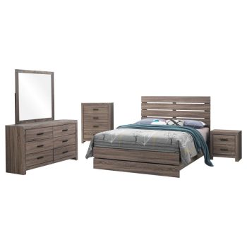Cutler Bay 5-piece Eastern King Bedroom Set Barrel Oak