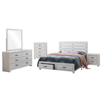 Set Baby 5-piece Eastern King Bedroom Set Coastal White