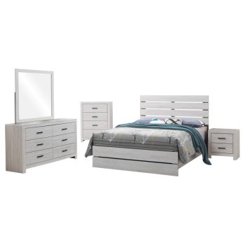 Cutler Bay 5-piece Eastern King Bedroom Set Coastal White