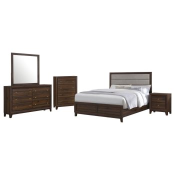 Wely 5-piece Queen Bedroom Set Walnut