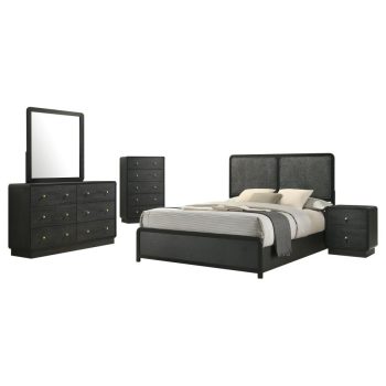 Elle 5-piece Eastern King Bedroom Set Black
