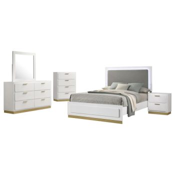 Cary 5-piece Eastern King Bedroom Set White