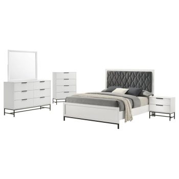 Leonora 5-piece Queen Bedroom Set White