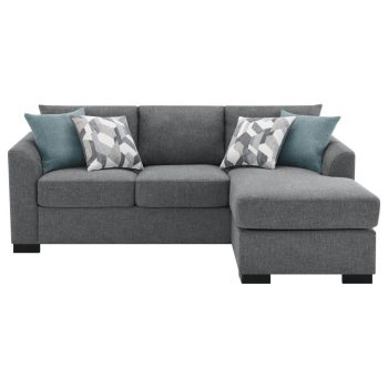 Soto Upholstered Sleeper Sectional Chaise Sofa Grey