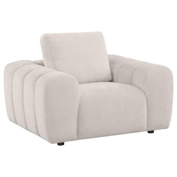 Netty Chenille Upholstered Accent Chair Ivory