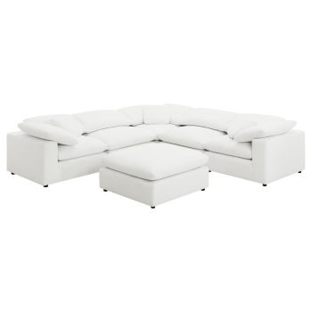 Leigh 6-piece Boucle Upholstered Modular Sectional Ivory