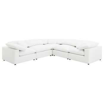 Leigh 5-piece Boucle Upholstered Modular Sectional Ivory