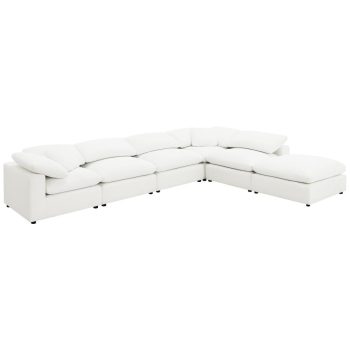Leigh 6-piece Boucle Upholstered Modular Sectional Ivory