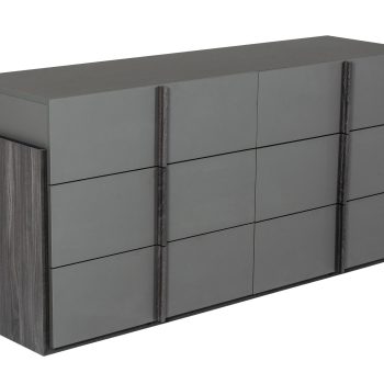 Lucy - Italian Modern Elm and Matte Grey Dresser