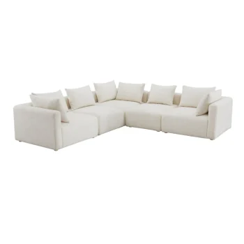 Hang 5-Piece Cream Boucle Modular L-Sectional