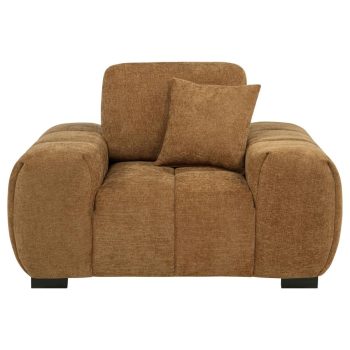 Olivia Upholstered Track Arm Accent Chair Amber