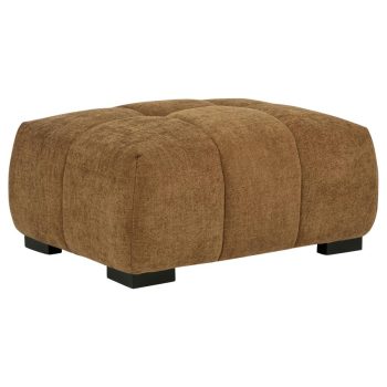 Olivia Upholstered Rectangular Ottoman Amber