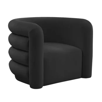 Curves Performance Velvet Lounge Chair(black)