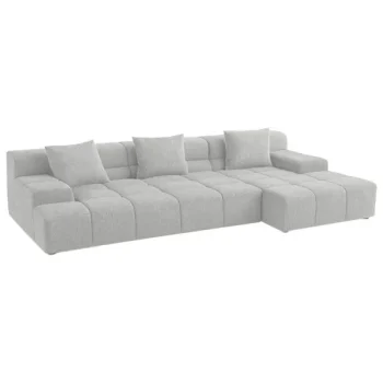 Tom Sectional HEATHER LIGHT Grey RIGHT