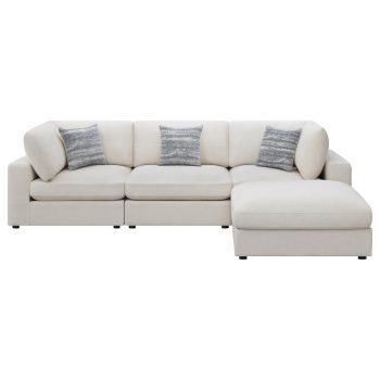 Selene 4-piece Upholstered Modular Sectional Sofa Beige
