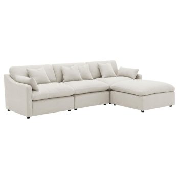 Jonhson 4-piece Upholstered Modular Sectional Sofa Ivory
