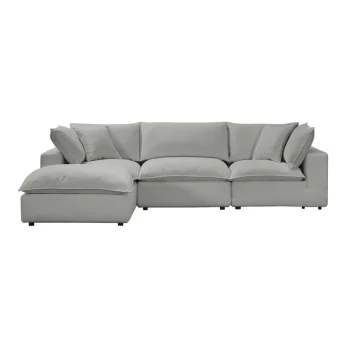 Dali 4-Piece Performance Fabric Modular Sectional (Slate)