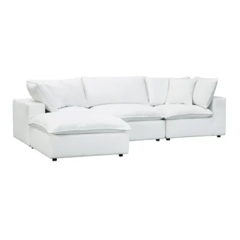 Dali 4-Piece Performance Fabric Modular Sectional(Pearl)