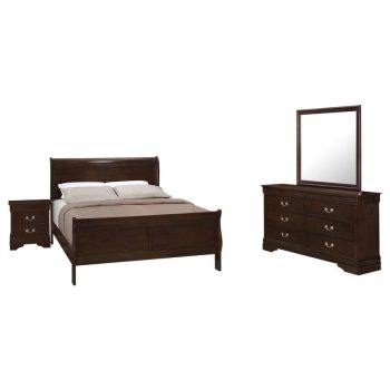 Luis 4-piece Queen Bedroom Set Cappuccino