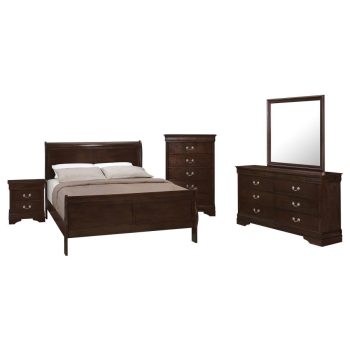 Luis 5-piece Queen Bedroom Set Cappuccino