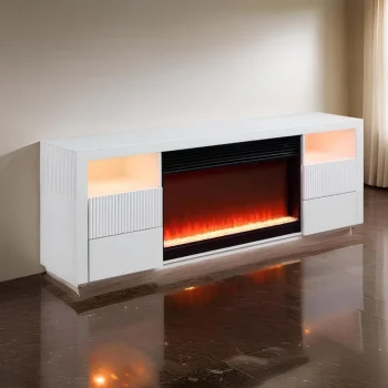 TV stand with fireplace