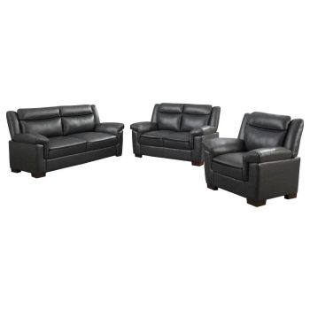 Kella 3-piece Upholstered Padded Arm Sofa Set Grey