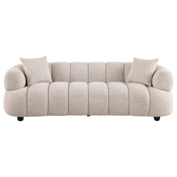 Wendy Contemporary Channel Tufted Woven Fabric Upholstered Sofa
