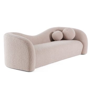 Alico - Contemporary Beige Pebble Fabric 4-Seat Sofa