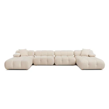 Mila Off white 6-piece Performance Modular U-Sectional