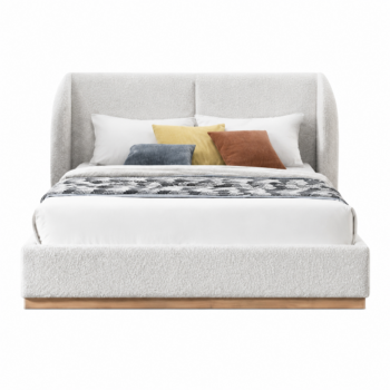 Jardin Boucle Fabric Upholstered Bed Queen