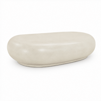 Pebble Concrete And Fiberglass Indoor / Outdoor Patio Coffee Table48
